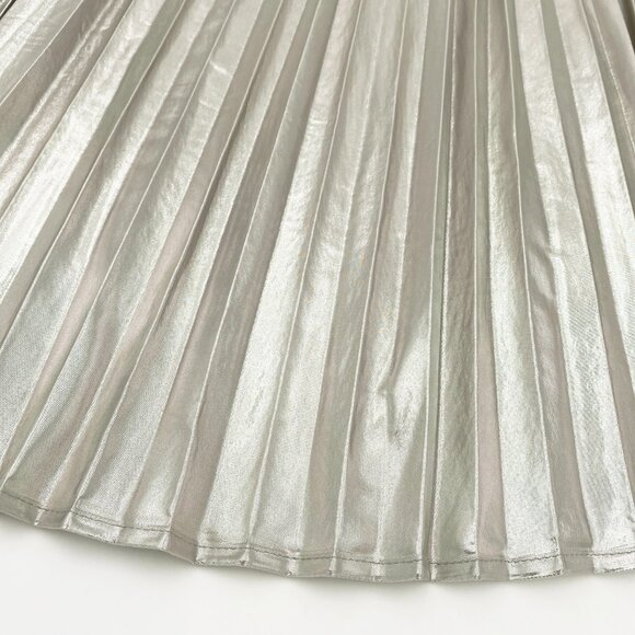 Tulle’a | Pleated Metallic Midi Skirt | NWT - Picture 5 of 11